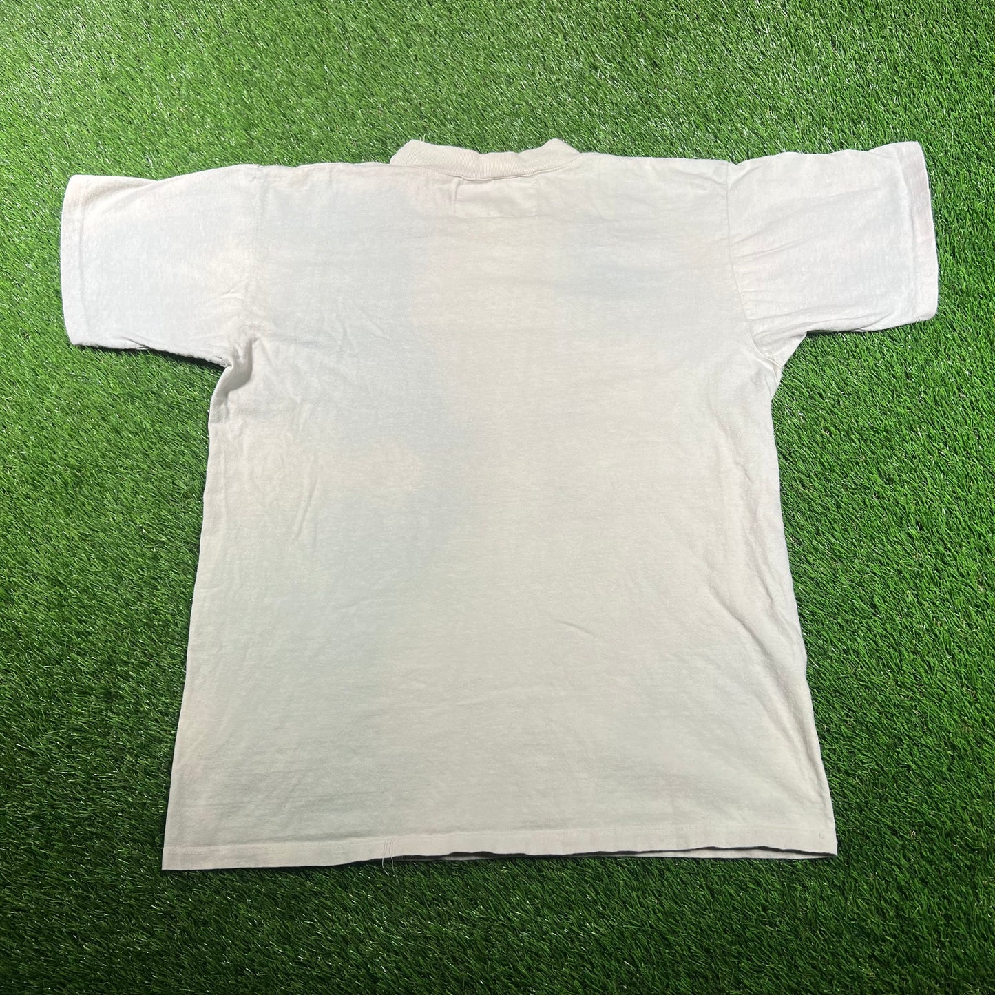1990s Baby Tiger Nature Light Green Tee Size Medium USED v17778