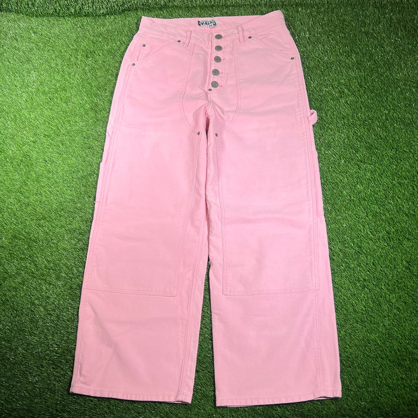 Vale Pink Double Knee Workwear Pants Size 34 NEW x16116