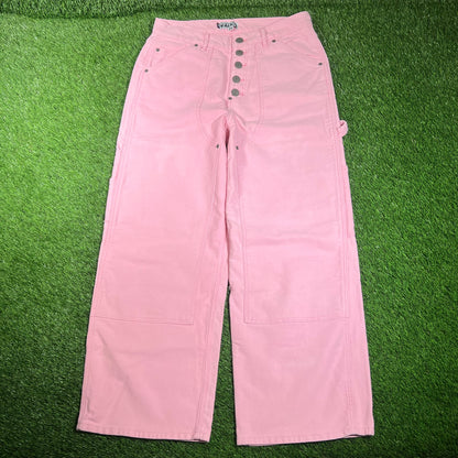 Vale Pink Double Knee Workwear Pants Size 34 NEW x16116