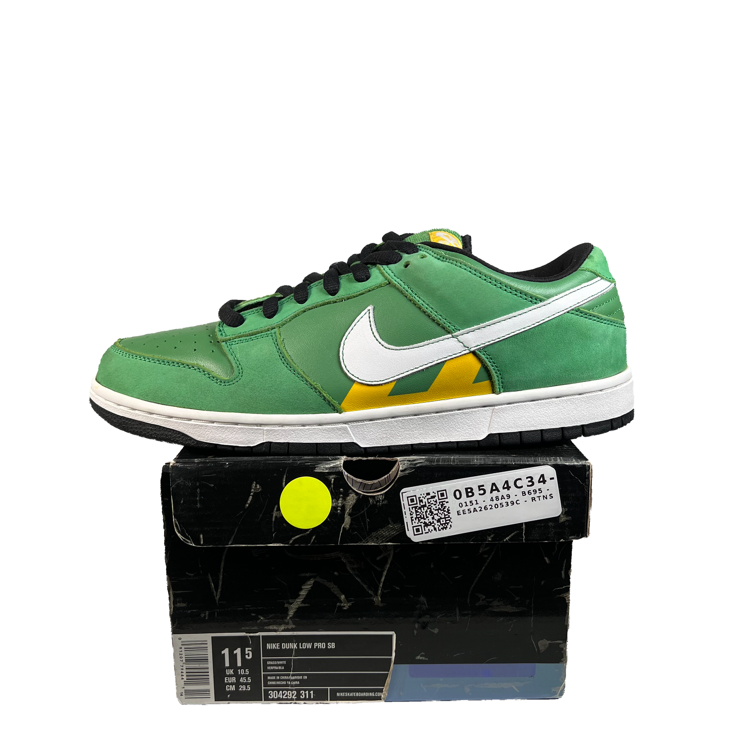 Nike SB Dunk Low Tokyo Green Taxi (2006) Size 11.5 USED s22322