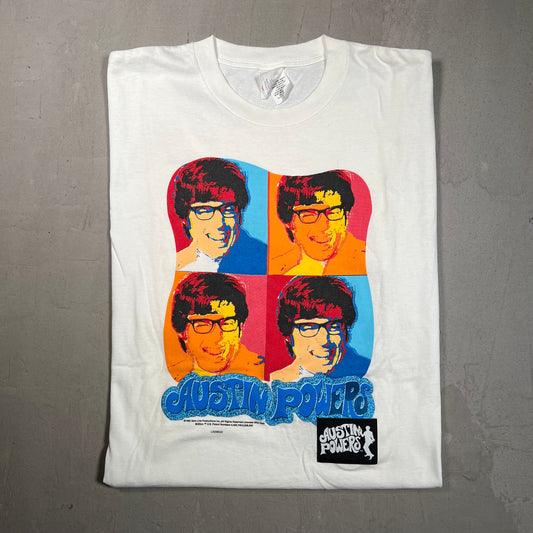 1999 Austin powers talking tee white Size XXL USED v13966