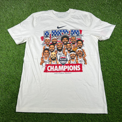 Nike USA Basketball White Tee Size Medium NEW v16784