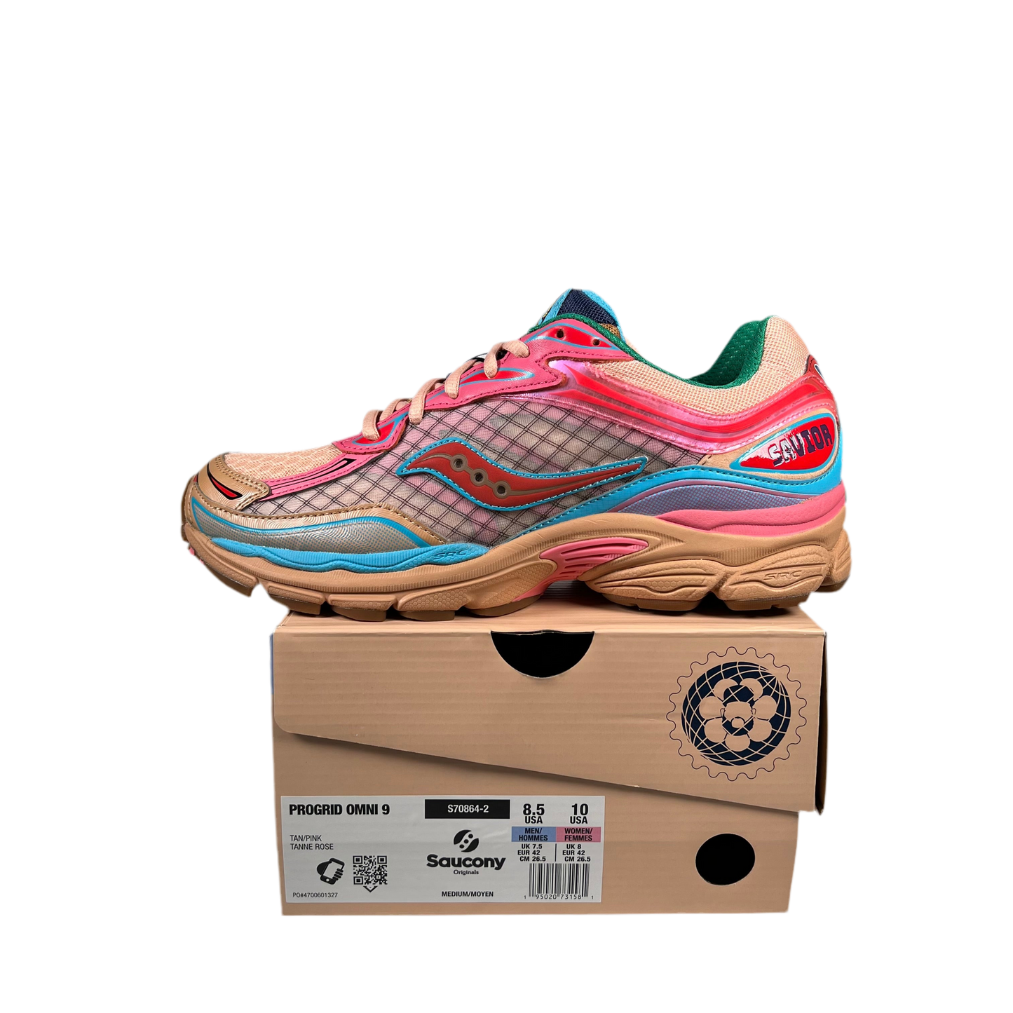 Saucony Progrid Omni 9 Jae Tips To Do List Tan (2024) Size 8.5 USED S18803