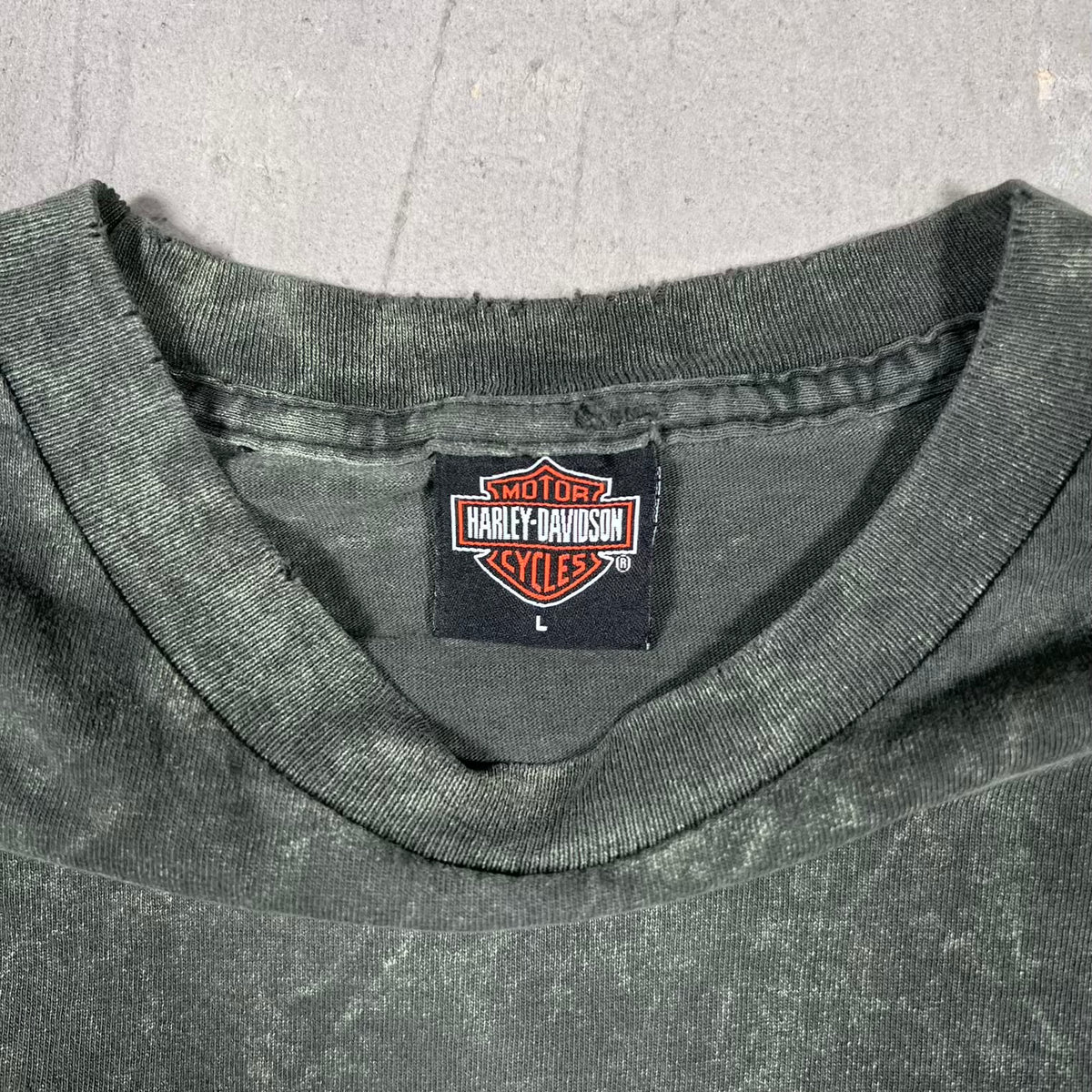 2002 Harley Davidson Green "Road Trip" Tee Size Large USED v20405