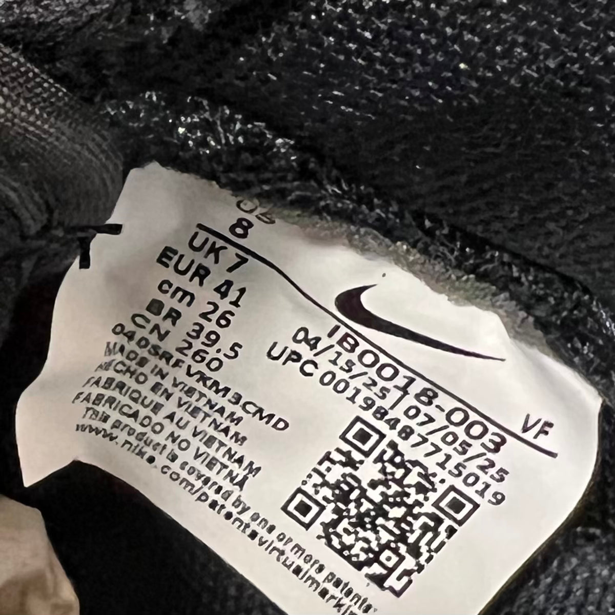 Nike Air Force 1 Low Kobe Bryant Forever Black (2025) Size 8 NEW s23719