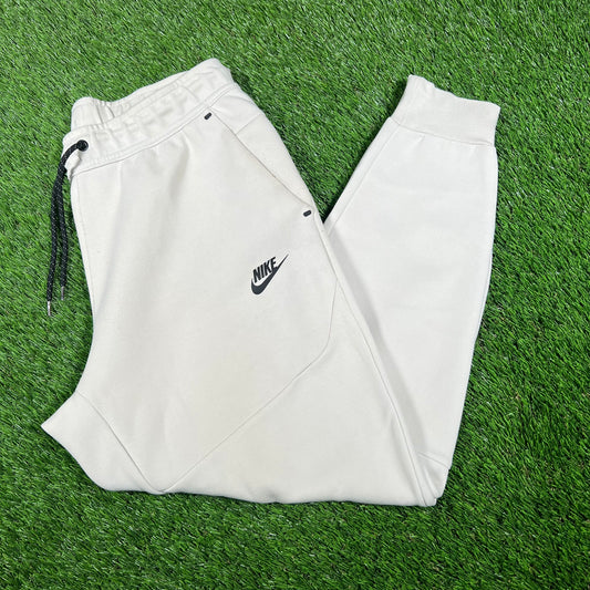 Nike Tech Cream Grey Pants Size Small USED v16838