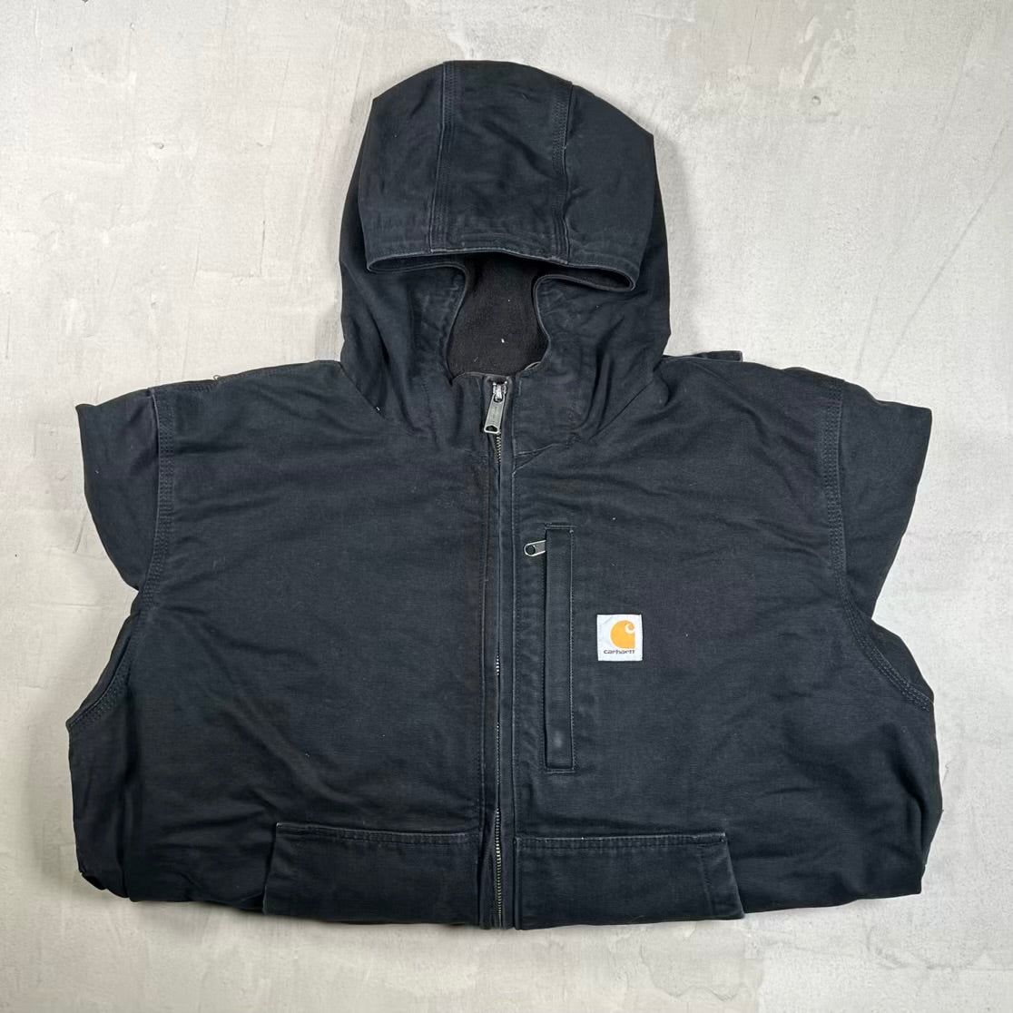 Carhartt Active Workwear Black Zip Up Jacket Size Large USED v20372