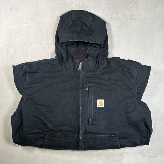 Carhartt Active Workwear Black Zip Up Jacket Size Large USED v20372