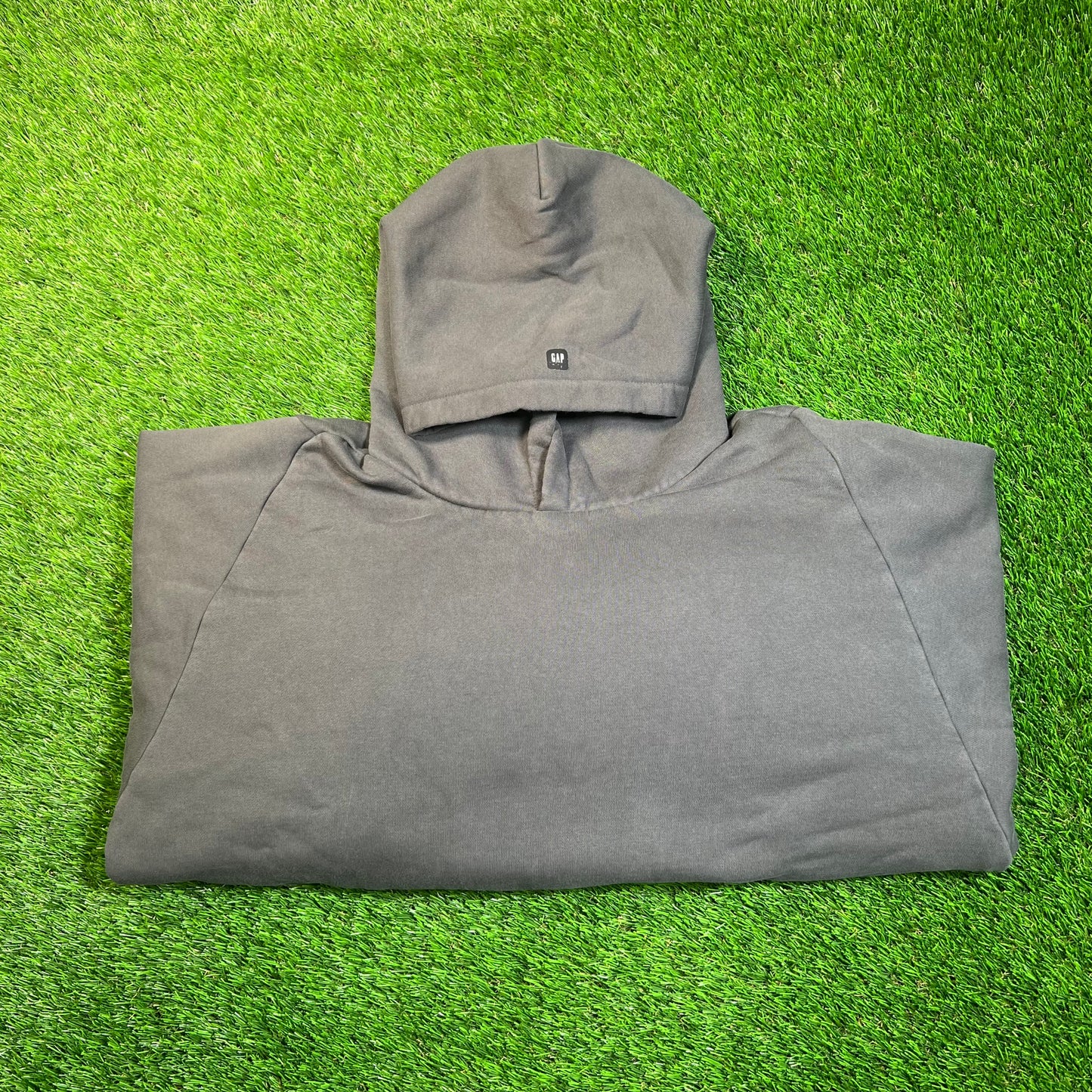 Yeezy Gap Double Layer Thick Grey Hoodie Size Large USED x16880