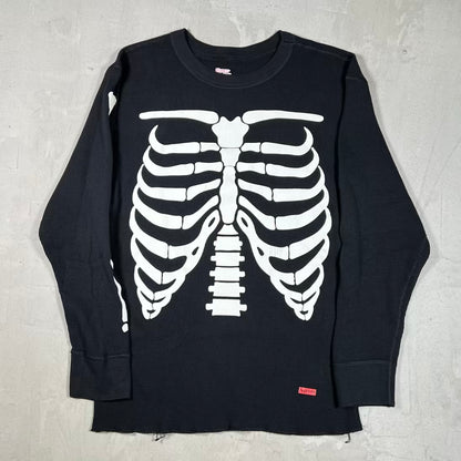 Supreme Hanes Black Thermal Longsleeve Size Large USED x18689