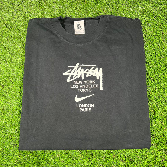 Nike Stussy Citys Black Tee Size Small USED x14649