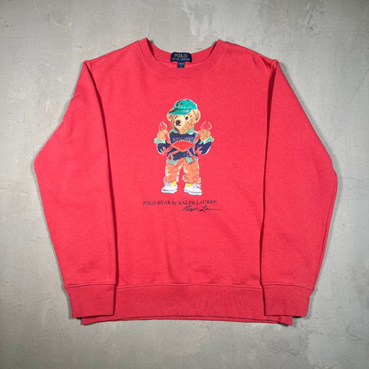 Polo Ralph Lauren Nantucket Bear Pink Crewneck Size Small USED v19053