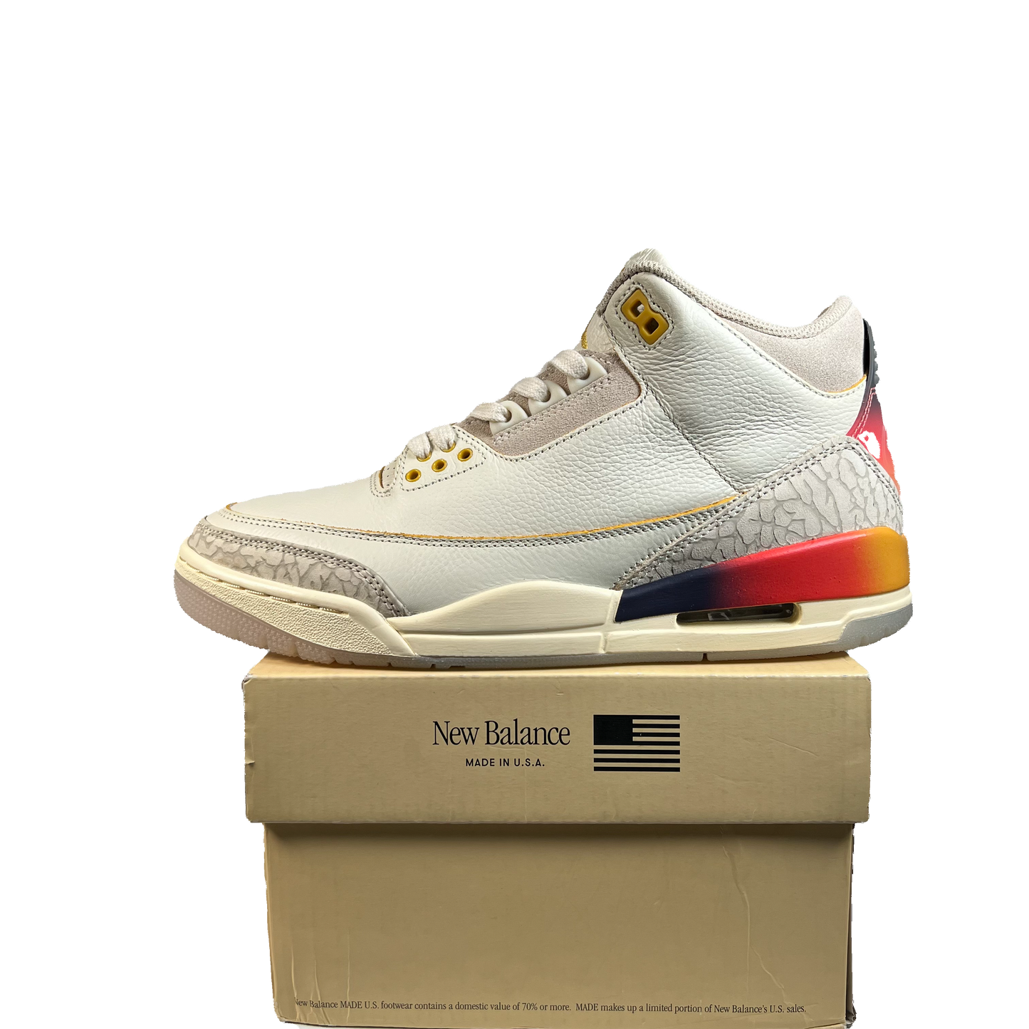 Jordan 3 J Balvin Medelin Sunset (2023) Size 8 USED s21948