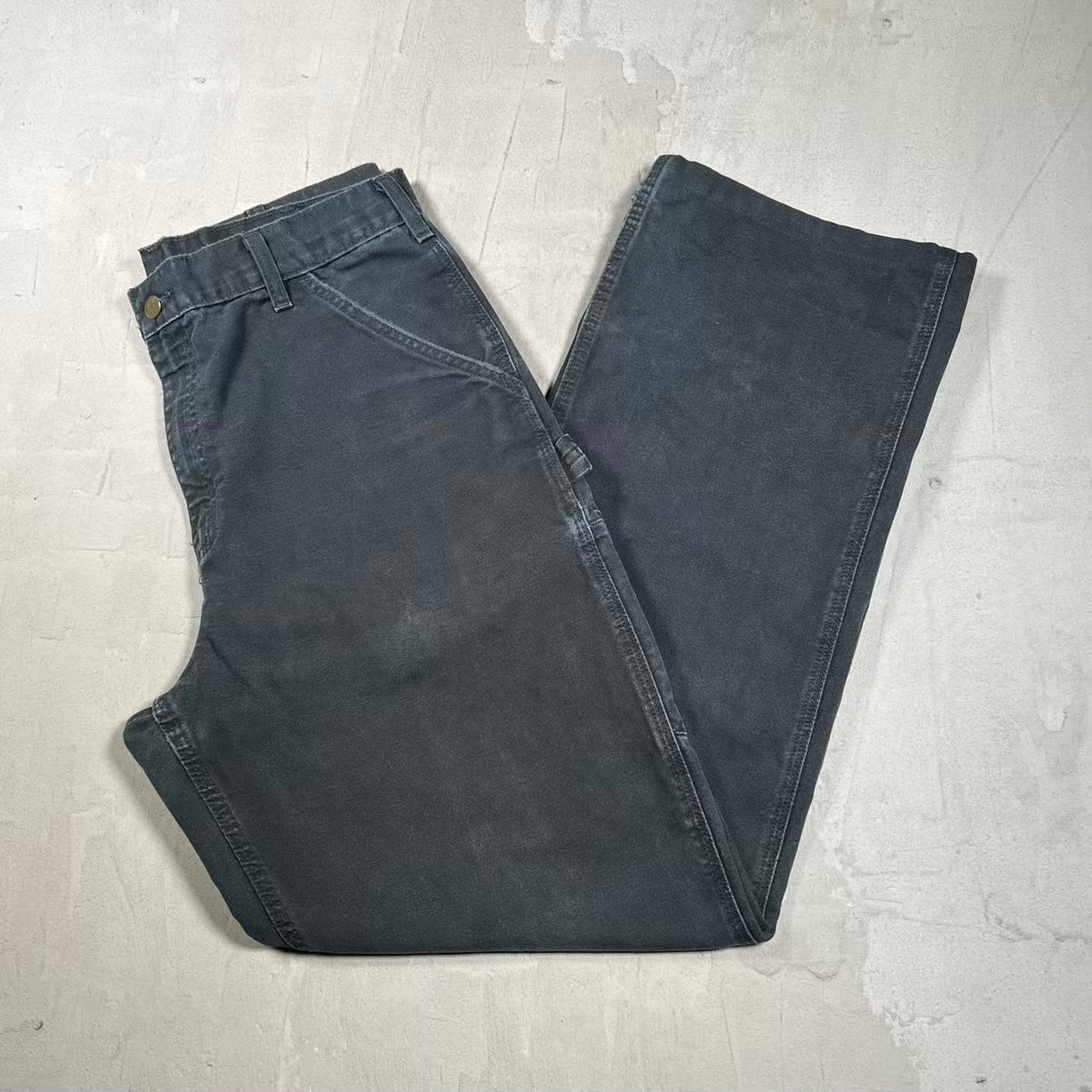 Y2K Carhartt Black Carpenter Pants Size 33x36 USED v20447