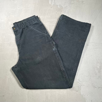 Y2K Carhartt Black Carpenter Pants Size 33x36 USED v20447