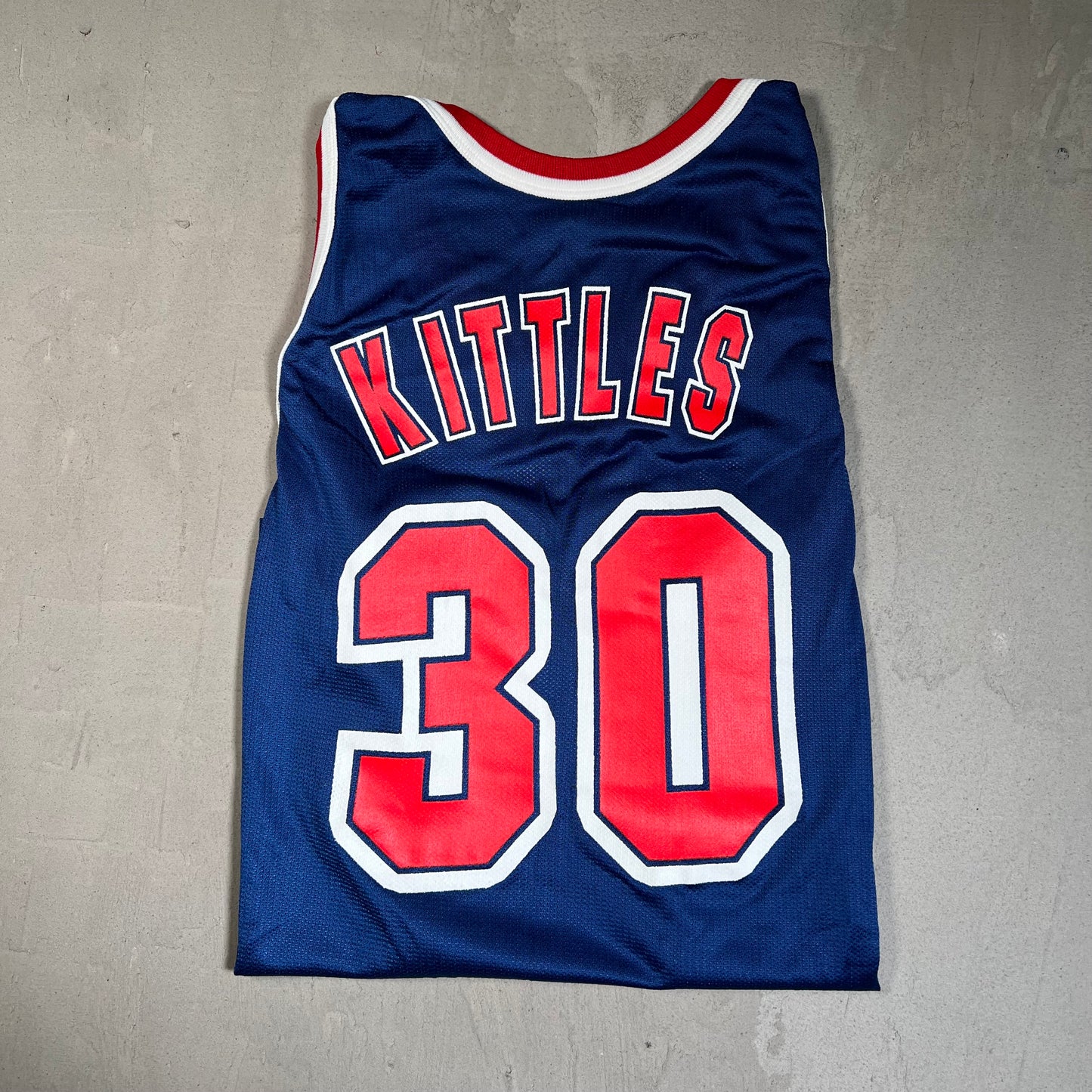 1990s New Jersey Nets Kerry Kittles Jersey Size 48 USED v19587
