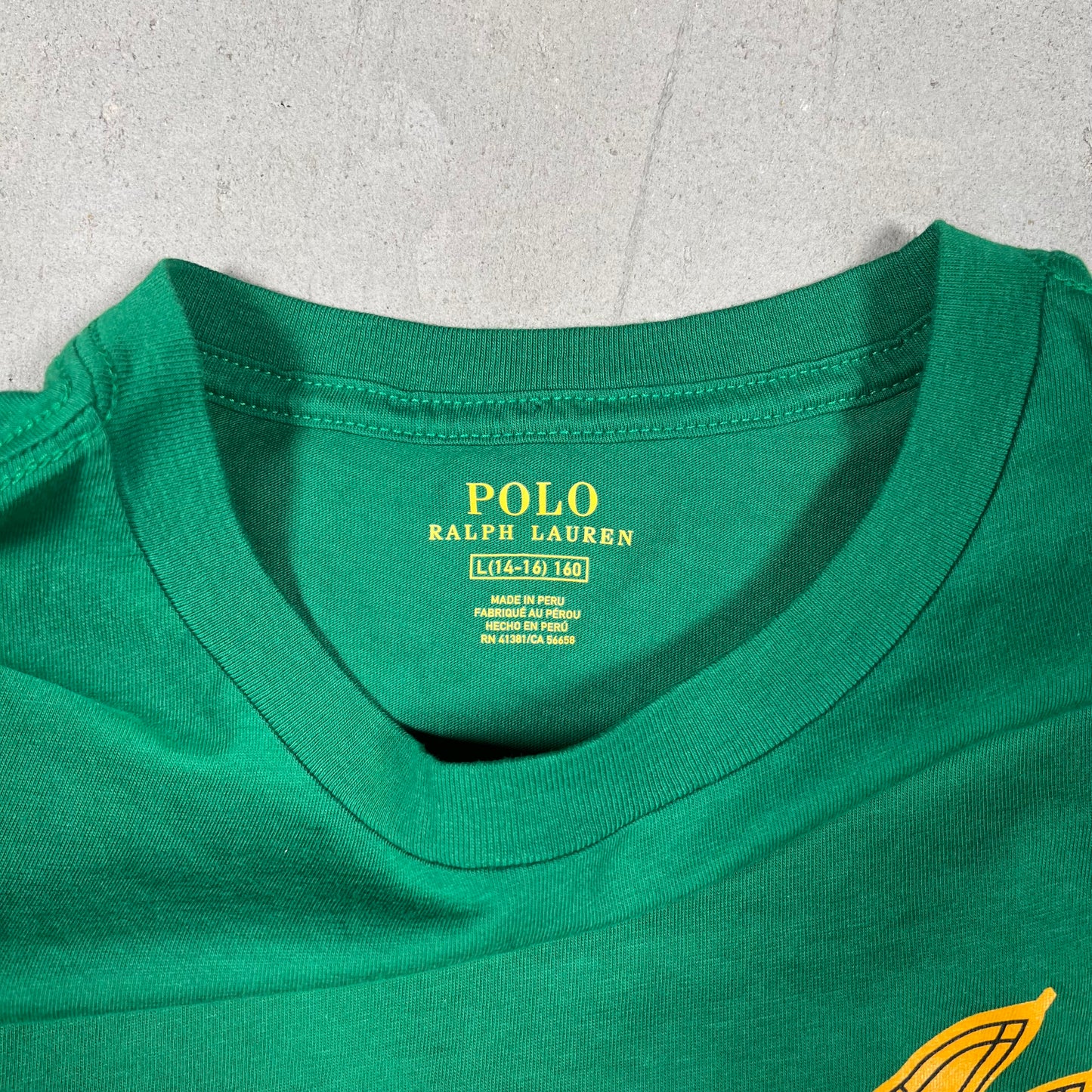 Polo Ralph Lauren Ski Association Green/Yellow Longsleeve Size XS USED v19213