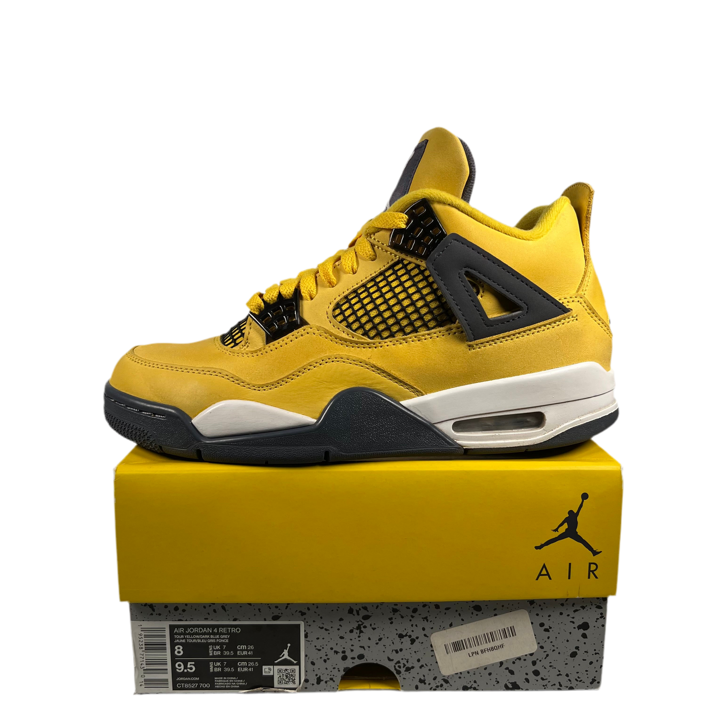 Jordan 4 Lightning (2021) Size 8 USED S18812