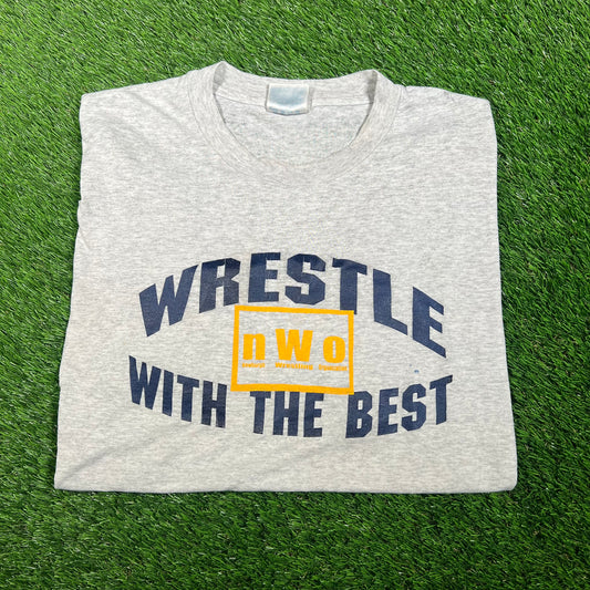 2000s Newburgh Wrestling Organization Grey Tee Size Large USED v17732