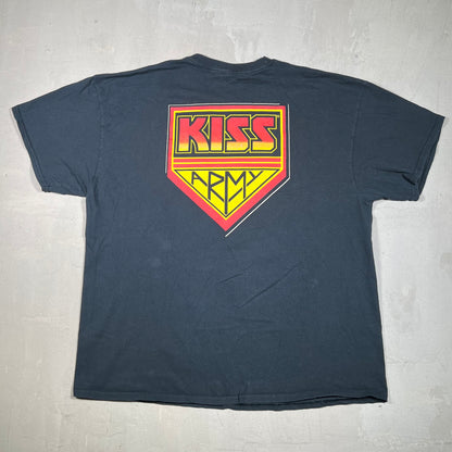 2017 Kiss Eagle Flames Black Tee Size XXL USED v19212