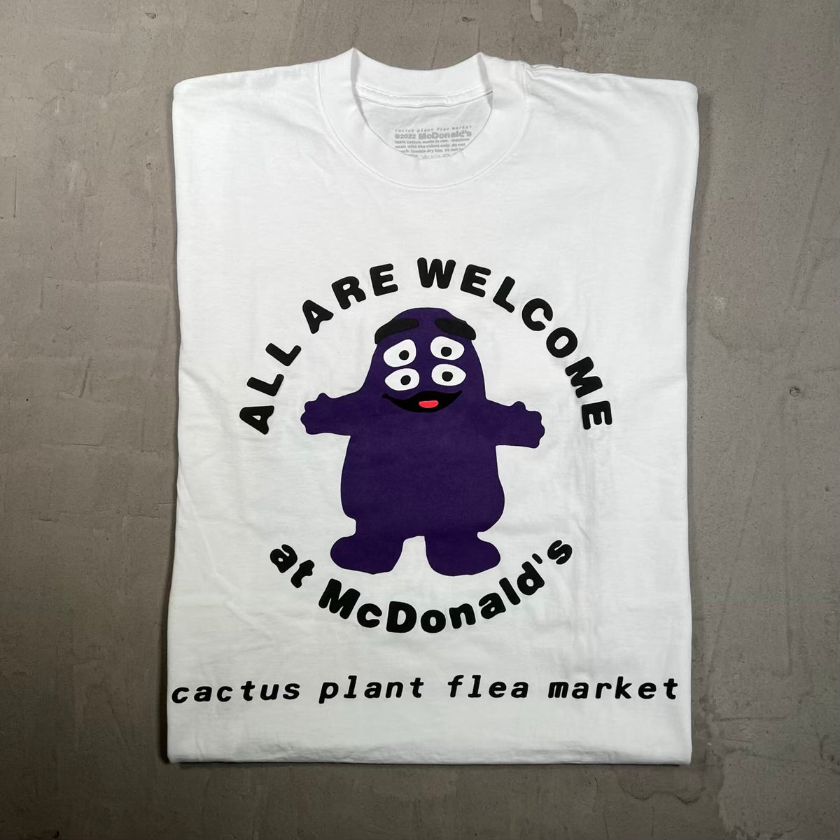 CPFM McDonalds White Grimace Tee Size Large USED x18837