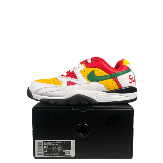 Nike Cross Trainer Low Supreme White Yellow Red (2021) Size 9.5 NEW s20388