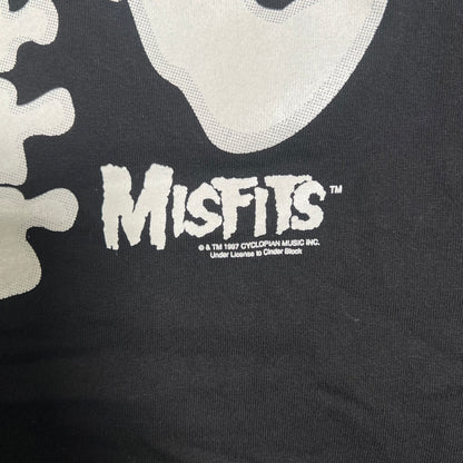 1997 Misfits Glow In Dark Bones Black Longsleeve Size Large USED v18040