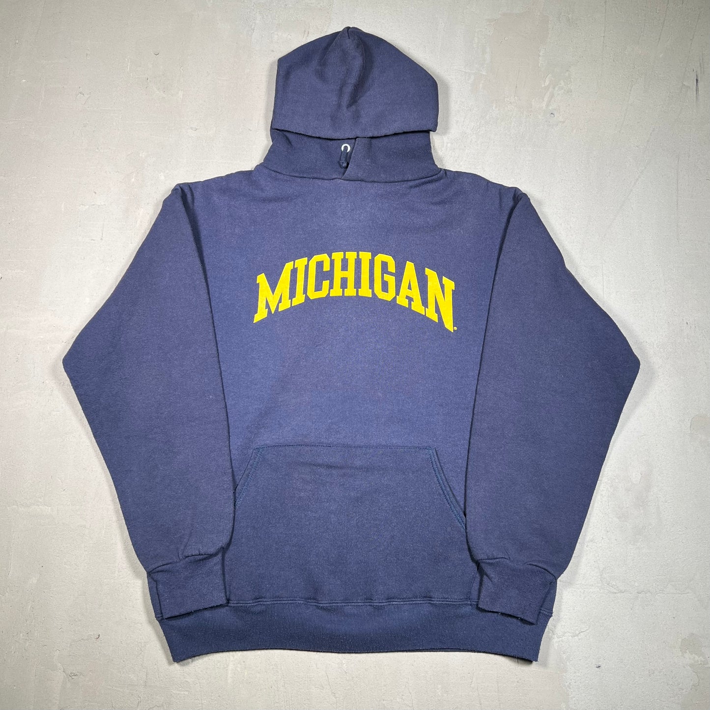 1990s Michigan Navy Blue Pullover Hoodie Size Large USED v19080