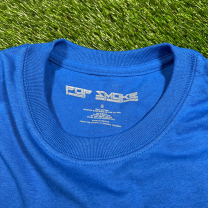 Pop Smoke PS Moon Tag Blue Tee Size Small NEW x14418
