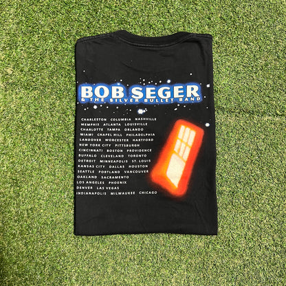 1998 Bob Seger Its a Mystery Black Tee Size Large USED v16136