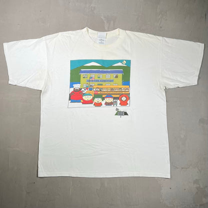 1997 South Park Elementary School Cartoon Promo White Size XL USED v20212