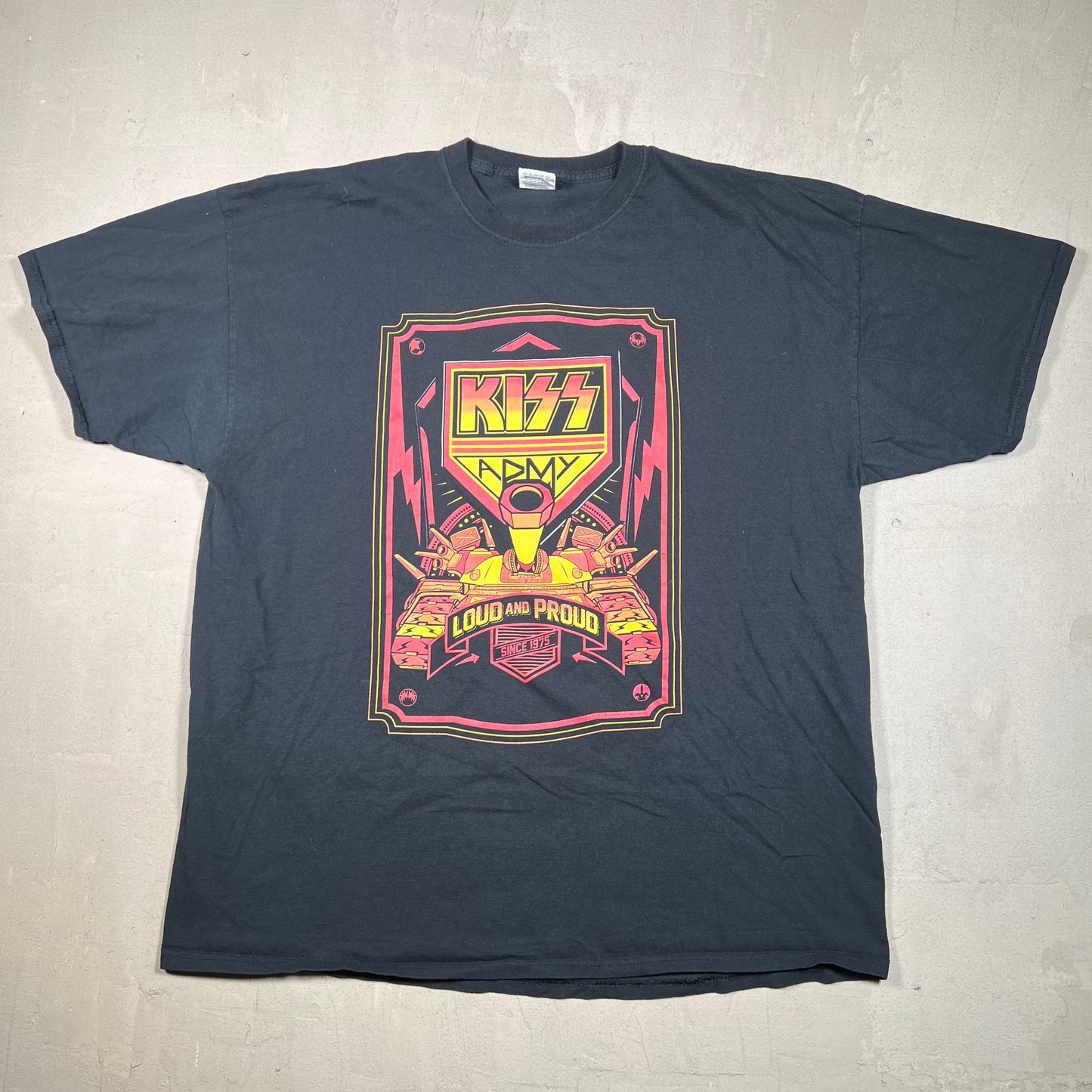 Kiss Army Loud and Proud Black Tee Size XXL USED v19206