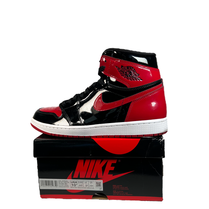 Jordan 1 Patent Bred (2021) Size 10.5 USED s21971