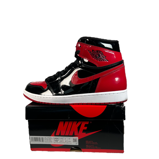 Jordan 1 Patent Bred (2021) Size 10.5 USED s21971