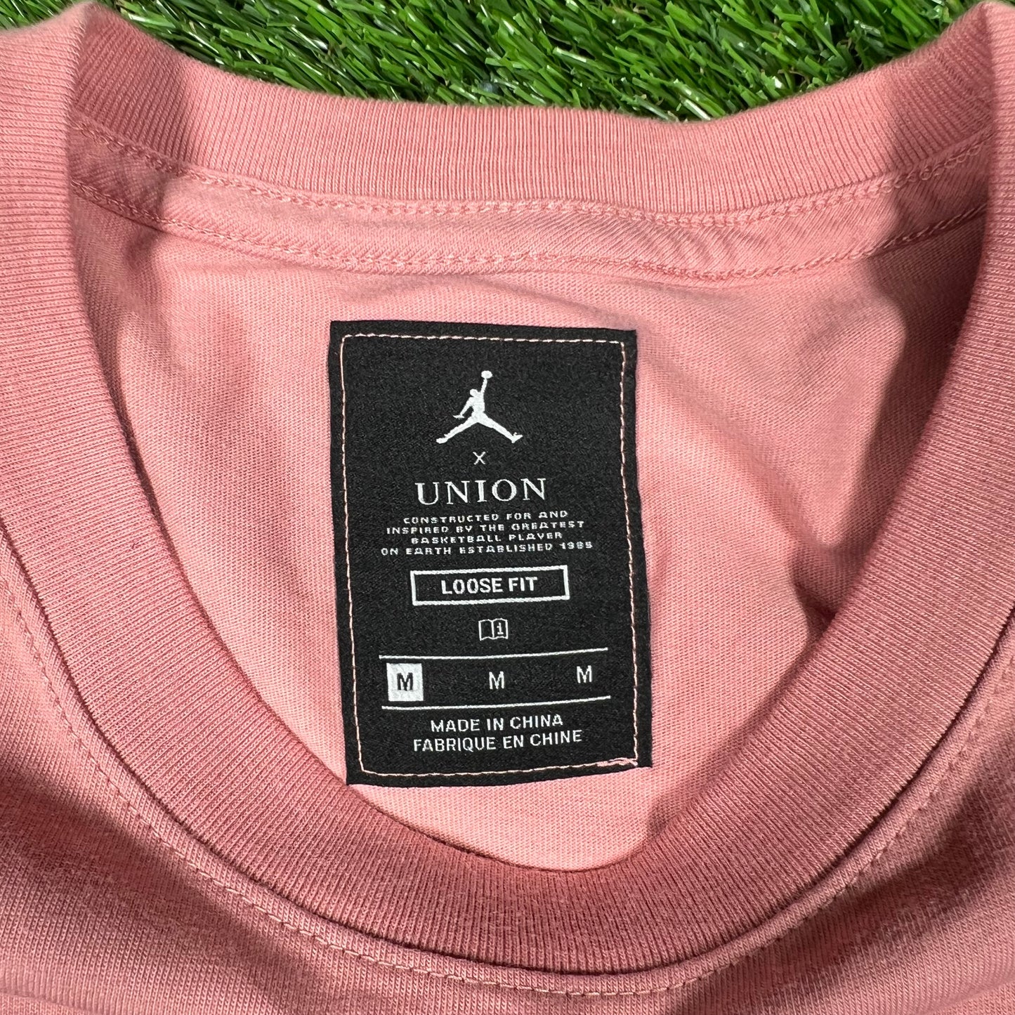 Jordan Union LA Jordan Dunking Salmon Tee Size Medium USED x14665
