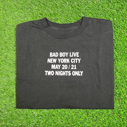 Y2K Black Bad Boy Reunion Tee Size Medium USED v18057