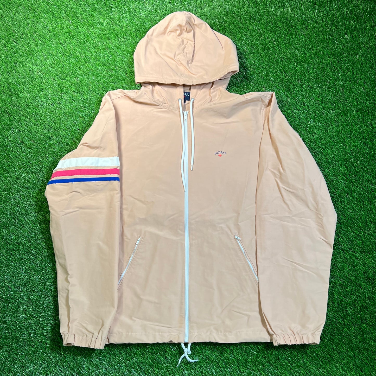 Noah Tan Lightweight Zip Up Jacket Size XL USED x16738