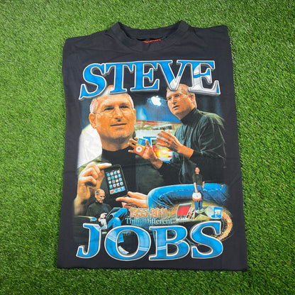 Marino Morwood Steve Jobs Rap Style Black Tee Size XL Used v6318
