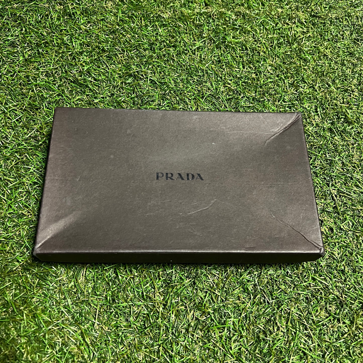 1990s Prada Saffiano Checkbook Black Wallet USED x14079