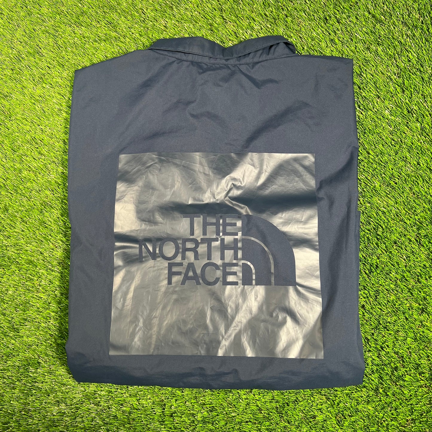 North Face Navy USA Coach Jacket Size Large USED v17972