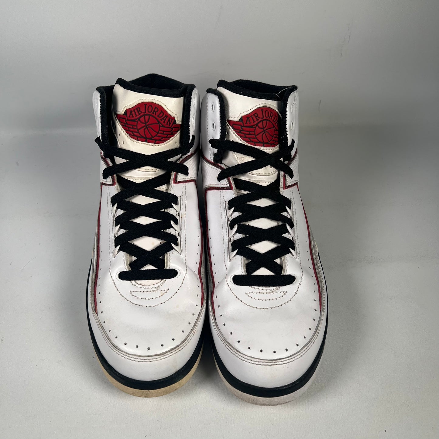 Jordan 2 White Varsity Red (2010) Size 8.5 USED s16902
