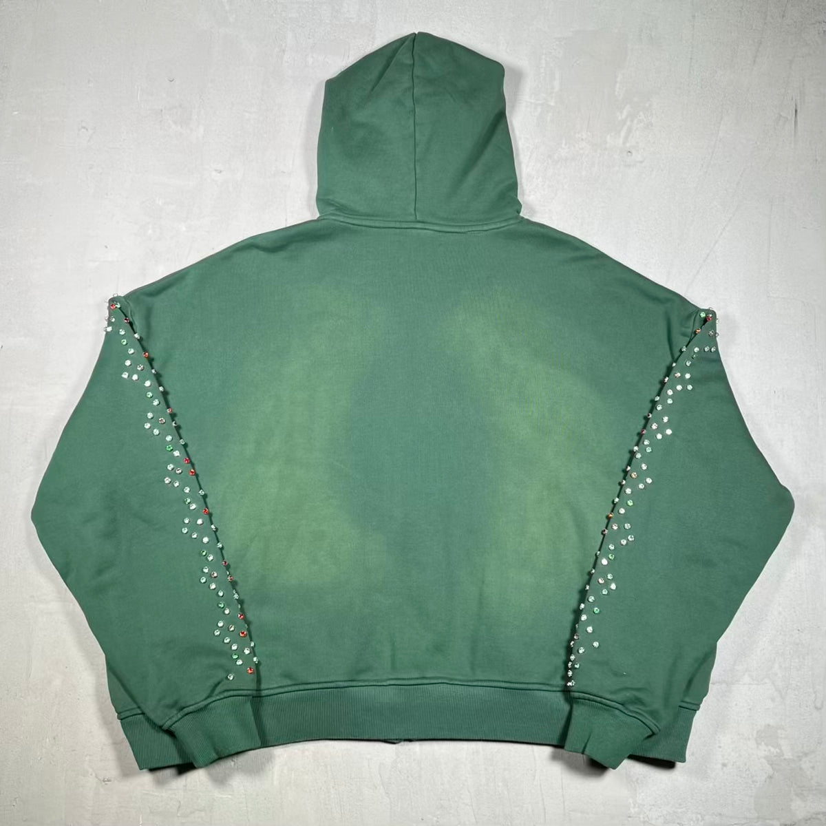 HMDD Crystal Washed Green Hoodie Size Medium USED x18741