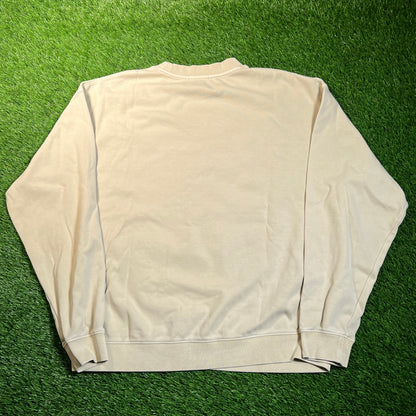 Kith Script Logo Luxe Beige Longsleeve Size Medium USED x16861