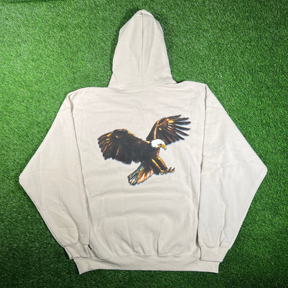 Travis Scott Birds in the Trap Eagle on Back Tan Hoodie Size XXL USED x12997