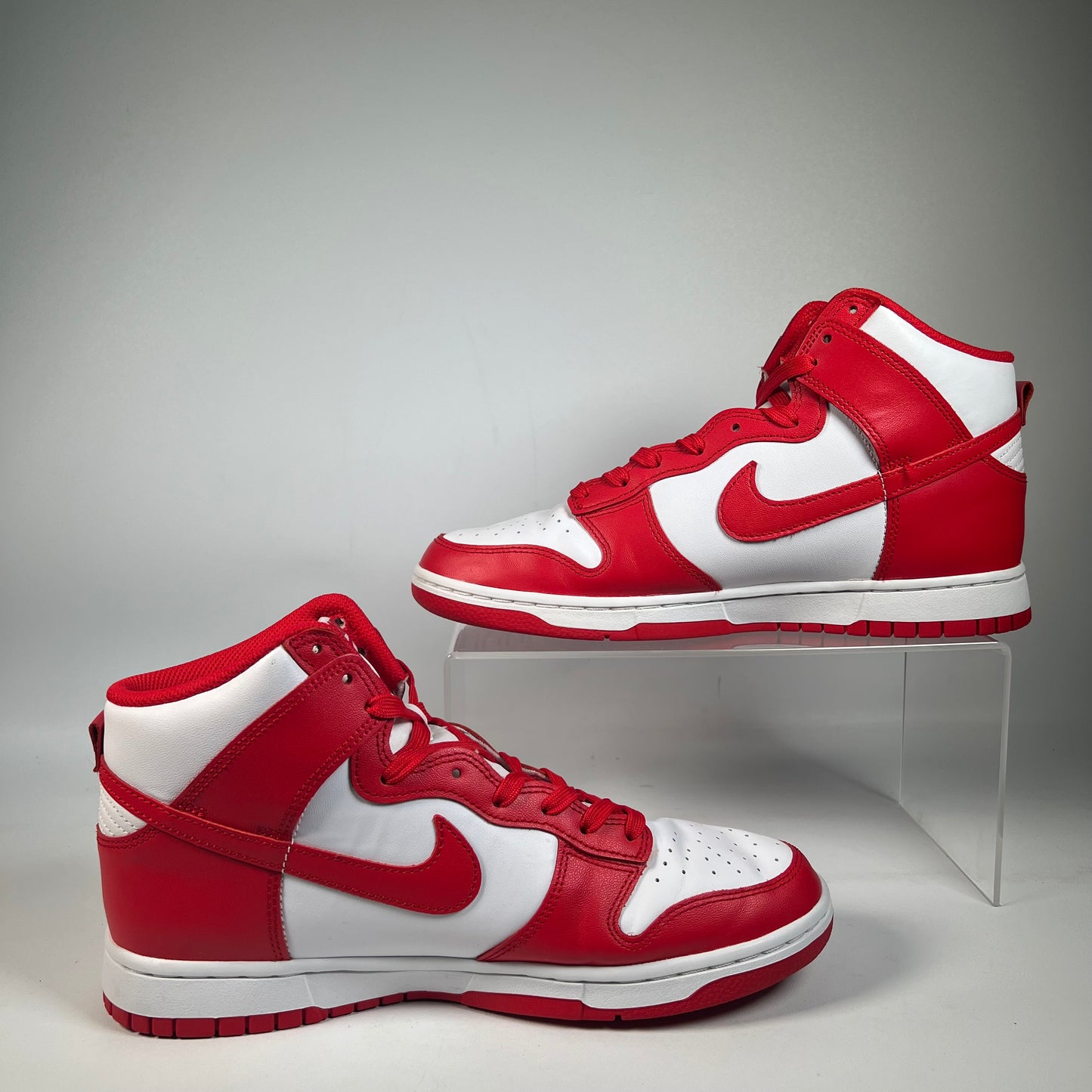 Nike Dunk High Championship White Red (2021) Size 9.5 USED s22379