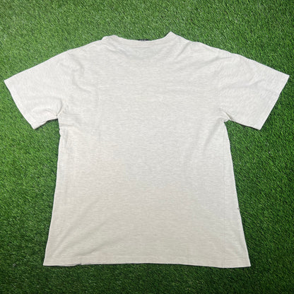 1990s Harley Davidson "Born in the USA" Light Grey Tee SIze Large USED v18032