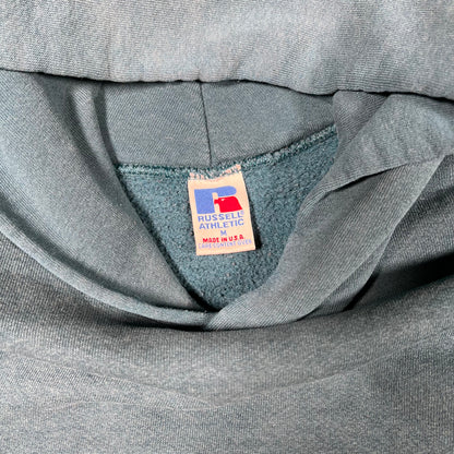 1990s Russell Atheltic Teal Blue Hoodie Size Medium USED v17877