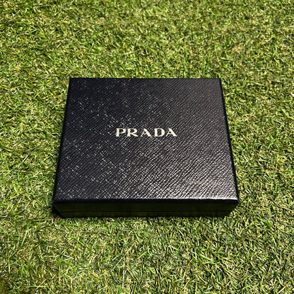 Prada Card Holder Clip On Pink Wallet USED x13988