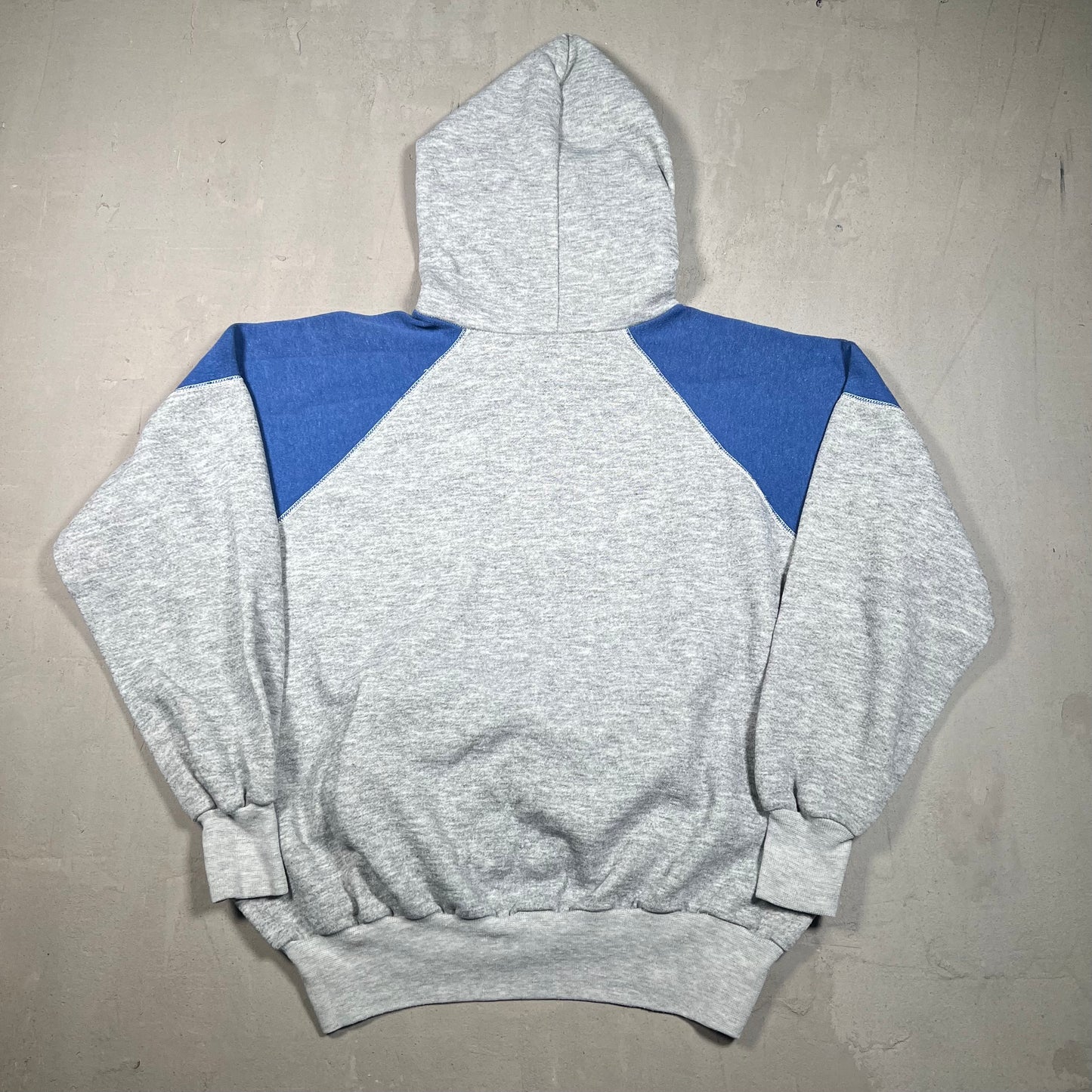 1970s Double Lined Hooded Grey/Blue Hoodie Size Medium USED v19138