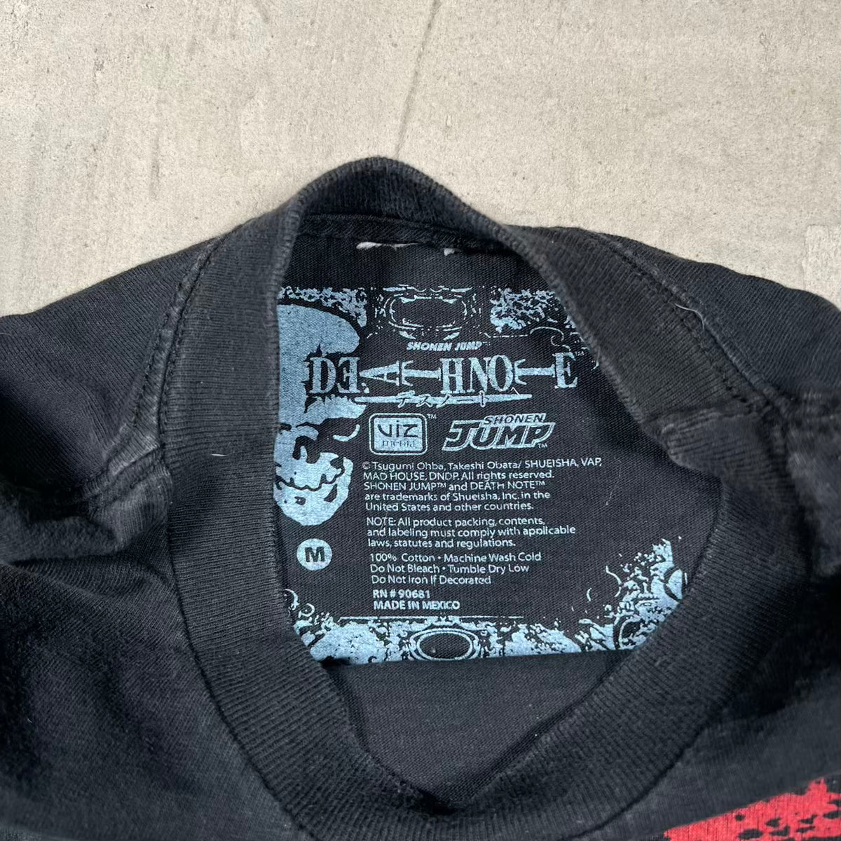DeathNote Character L Black Tee Size Medium USED v20213